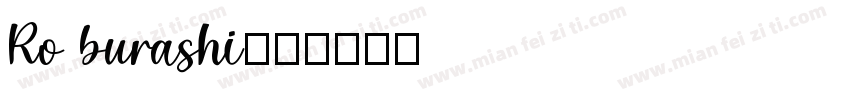 Ro burashi字体转换
